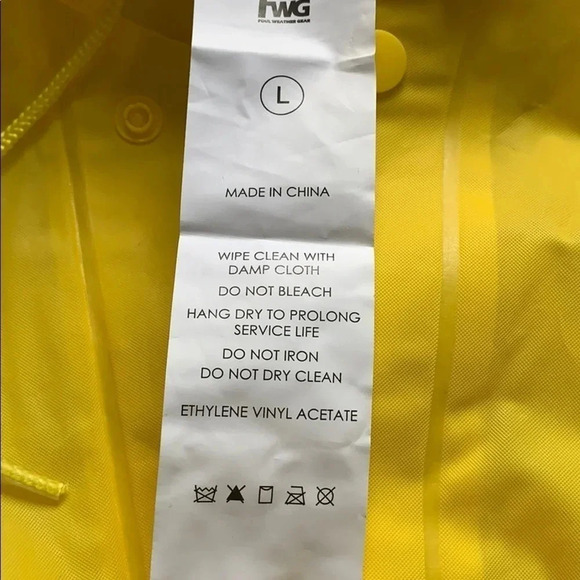 Outdoor Rain Suit Jacket & Pant Set Yellow Size Large New - Picture 4 of 9